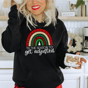 Tis The Season Regenbogen Unisex Hoodie | Weihnachten Chiro Bekleidung | Chiropraktik Hoodie