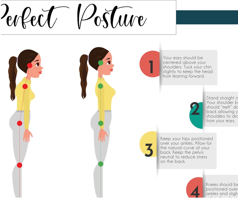 Perfect Posture Poster Educational Chiropractic Poster - Etsy