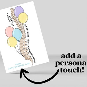 Carte postale chiropratique d’anniversaire | Envoyeur chiropratique | Chiropratique Carte postale
