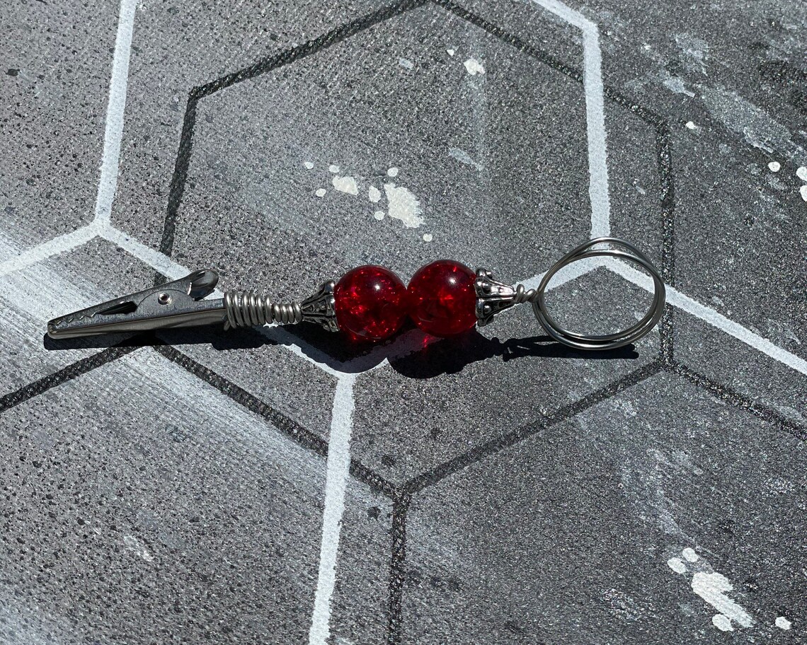 2 Beaded Crimson Red ring blunt/cigarette clip holder Etsy