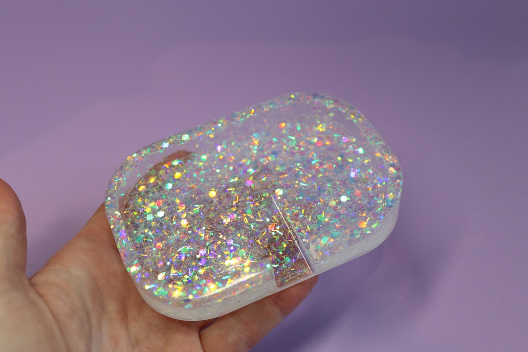 Holographic Glitter Soap Dish Tray Sparkly Funky Etsy