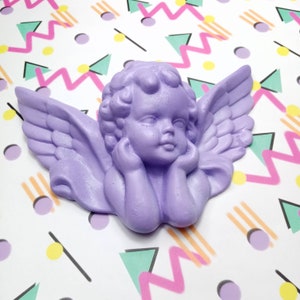 Medium | Lilac | Purple | Pastel | Cherub | Angel | Wall Hanging | Rococo | Baroque | Ornate | Sculpture