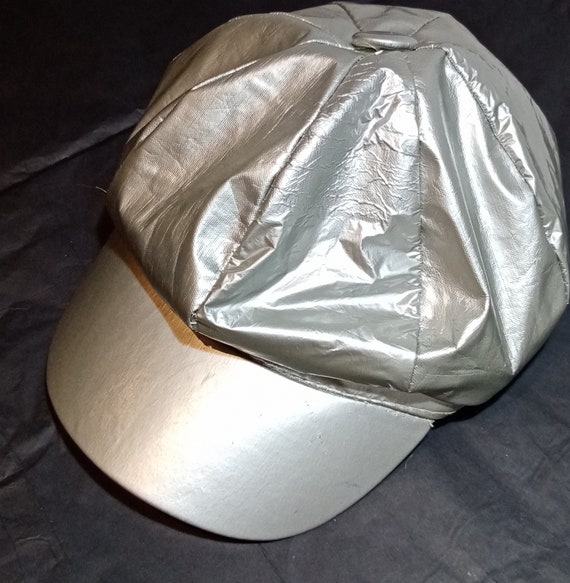 Silver 90s Baker Boy Hat, Festival, Raver, Hippie,