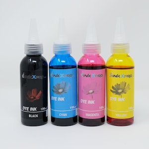 INKXPRO 4X100ml HD Photo Dye Nachfülltinte für Epson Drucker (für Foto, Dokumentendruck, nicht für Sublimationsdrucke)