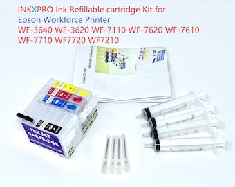 T252 Refillable Ink Cartridge Kit: Epson Workforce WF-3640 WF-7710