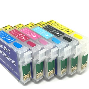 Epson 1430 T79 Refillable Ink Cartridge Kit for Epson Artisan 1430 Photo Styles 1400 with SRC