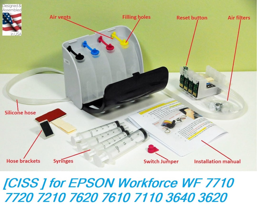 EPSON Workforce WF Series Continuous Ink System [CISS] - Etsy