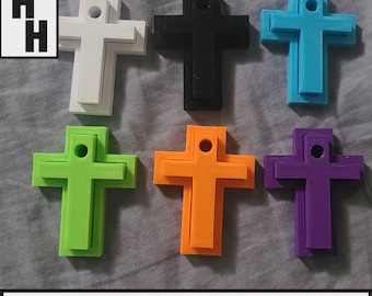 STL - Two-Piece Christian Cross Keychain - Faith Gift - Religious Gift - Baptism Gift - Christian Accessory