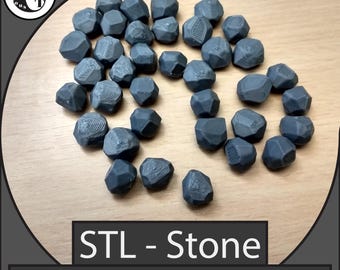 STL File "Stone" for Board Games - Gold - Copper - Coal