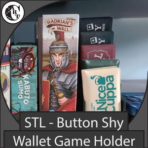 Button Shy Brieftasche Spiel Halter STL-Datei