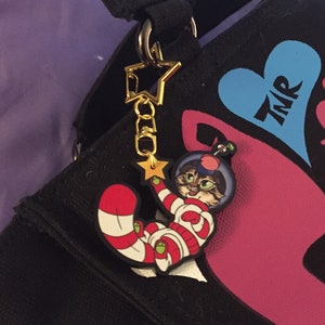 Ann Purrkins Nurse Catstronaut Star Acrylic Keychain Charm