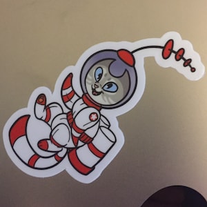 3&quot;Weltraum Katze Astronaut Vinyl Sticker