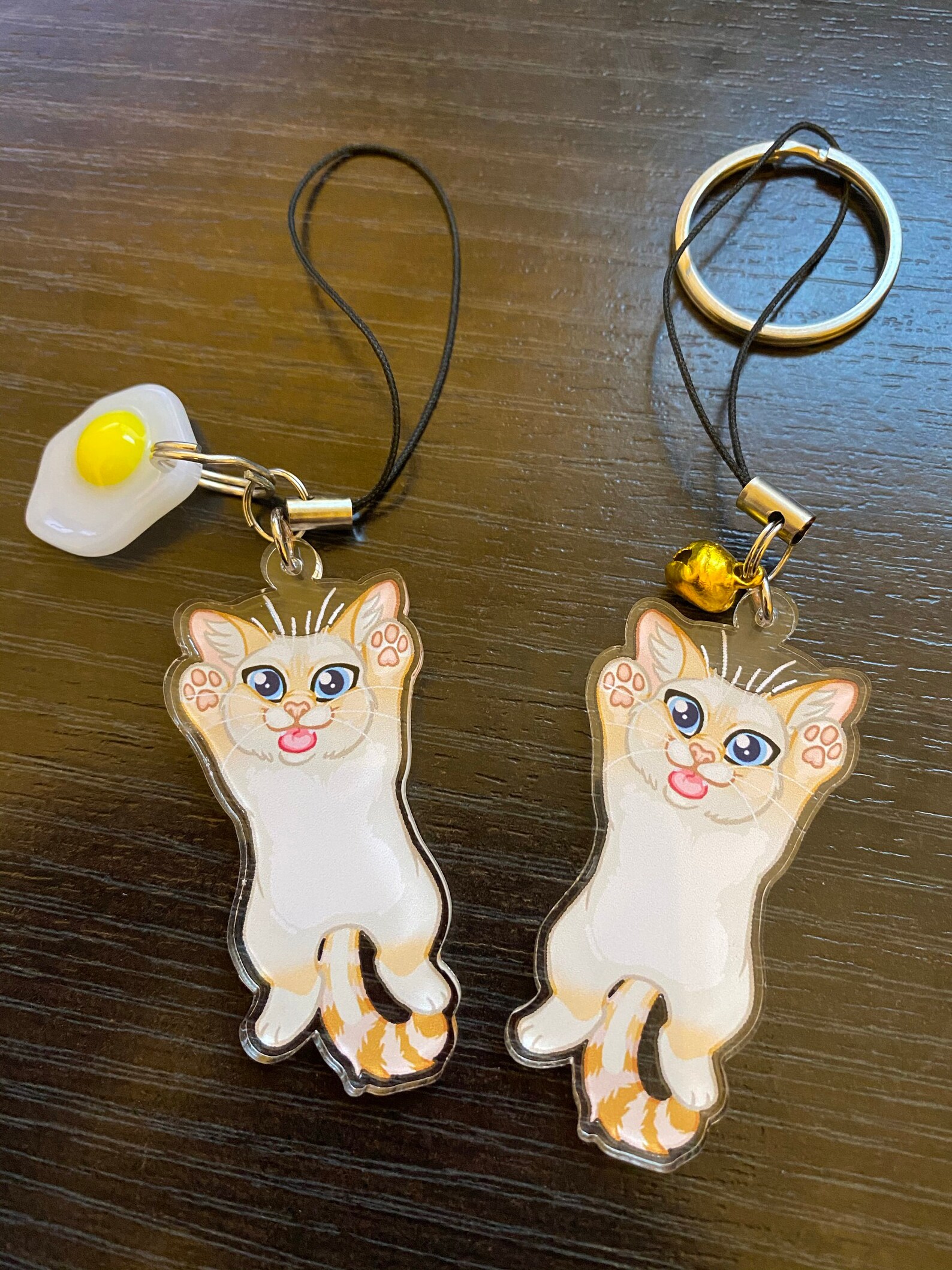 2 Flapjack Kitty Doublesided Acrylic Charm Keychain Etsy