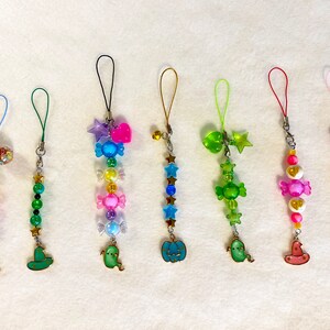 Spooky Witch, Pumpkin, and Ghost Charms or Keychains