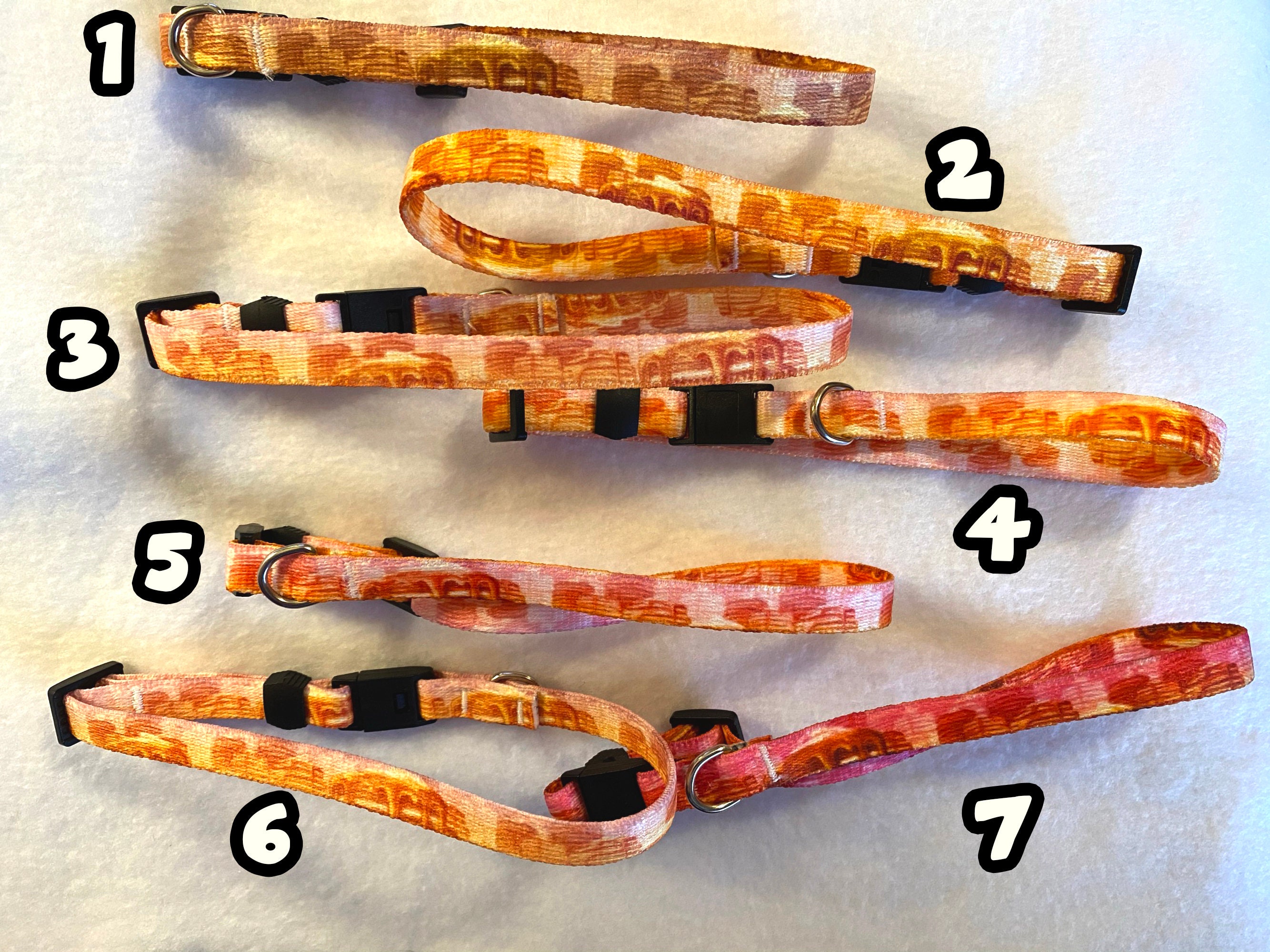 Custom Pancake Print Pet Collars & Matching Star Charms Sets Etsy