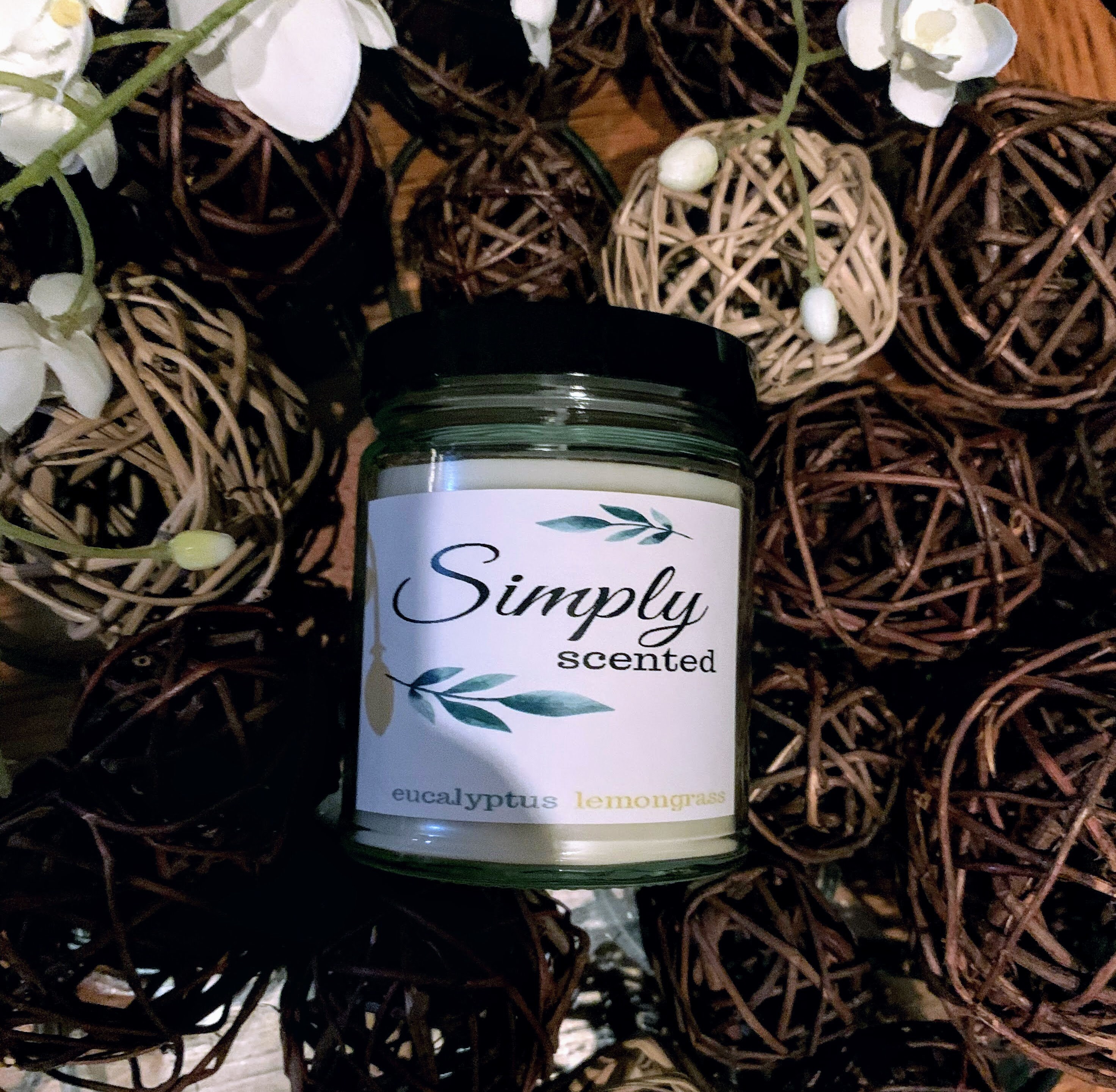 Eucalyptus Lemongrass Essential Oil Beeswax Candle Etsy UK