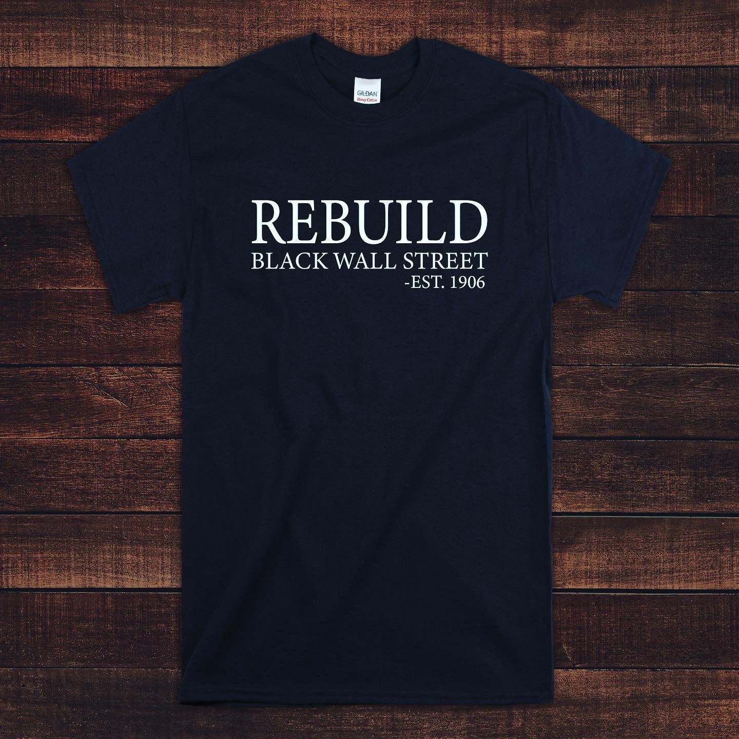 Rebuild Black Wall Street Tshirt Etsy