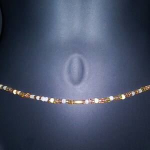 Waist Beads - Diamonds & Pearls - Clear Quartz Crystal - Natural Crystals