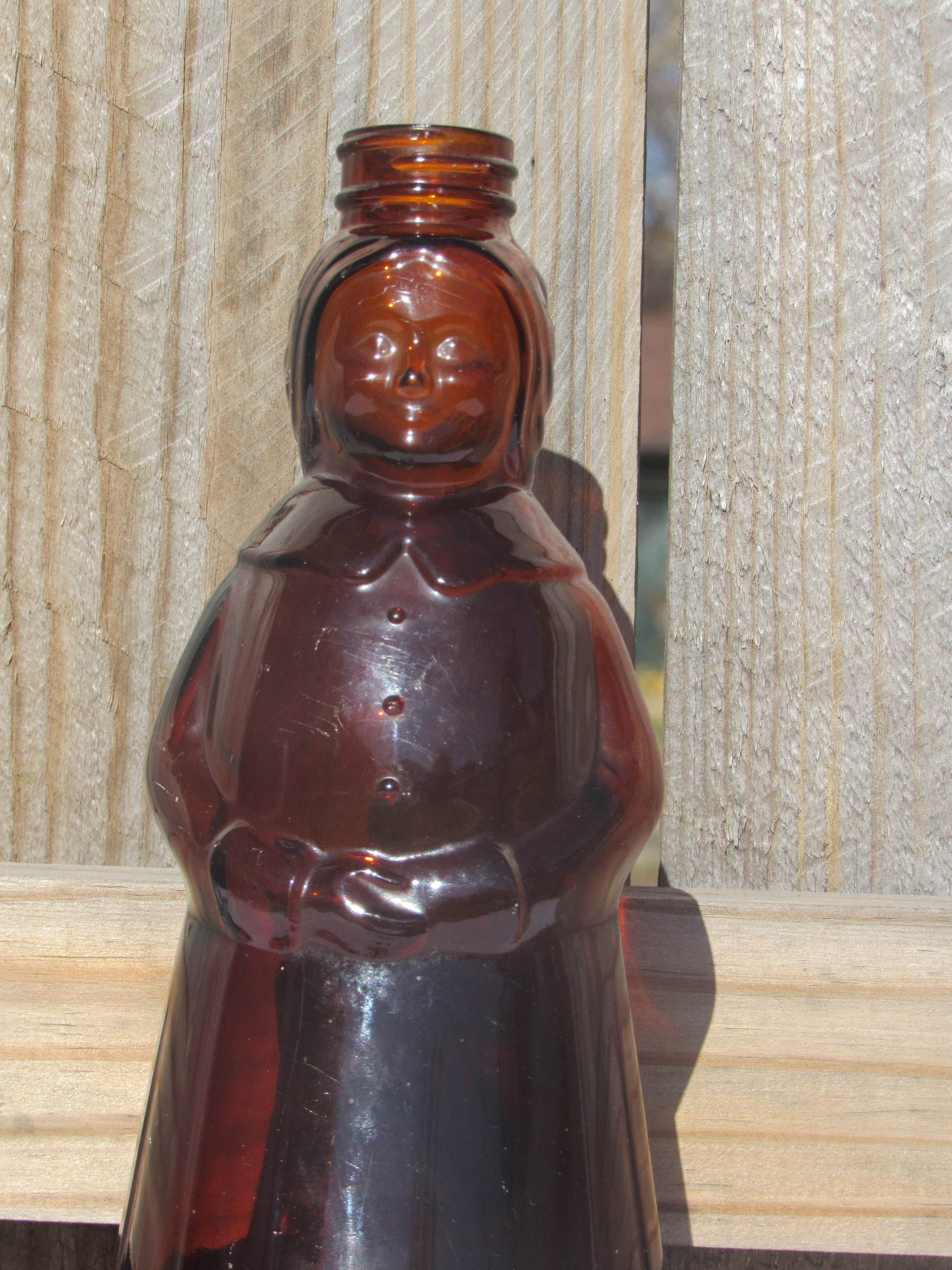 1971 Mrs Butterworth Bottle Vintage Amber Glass Syrup Bottle Etsy