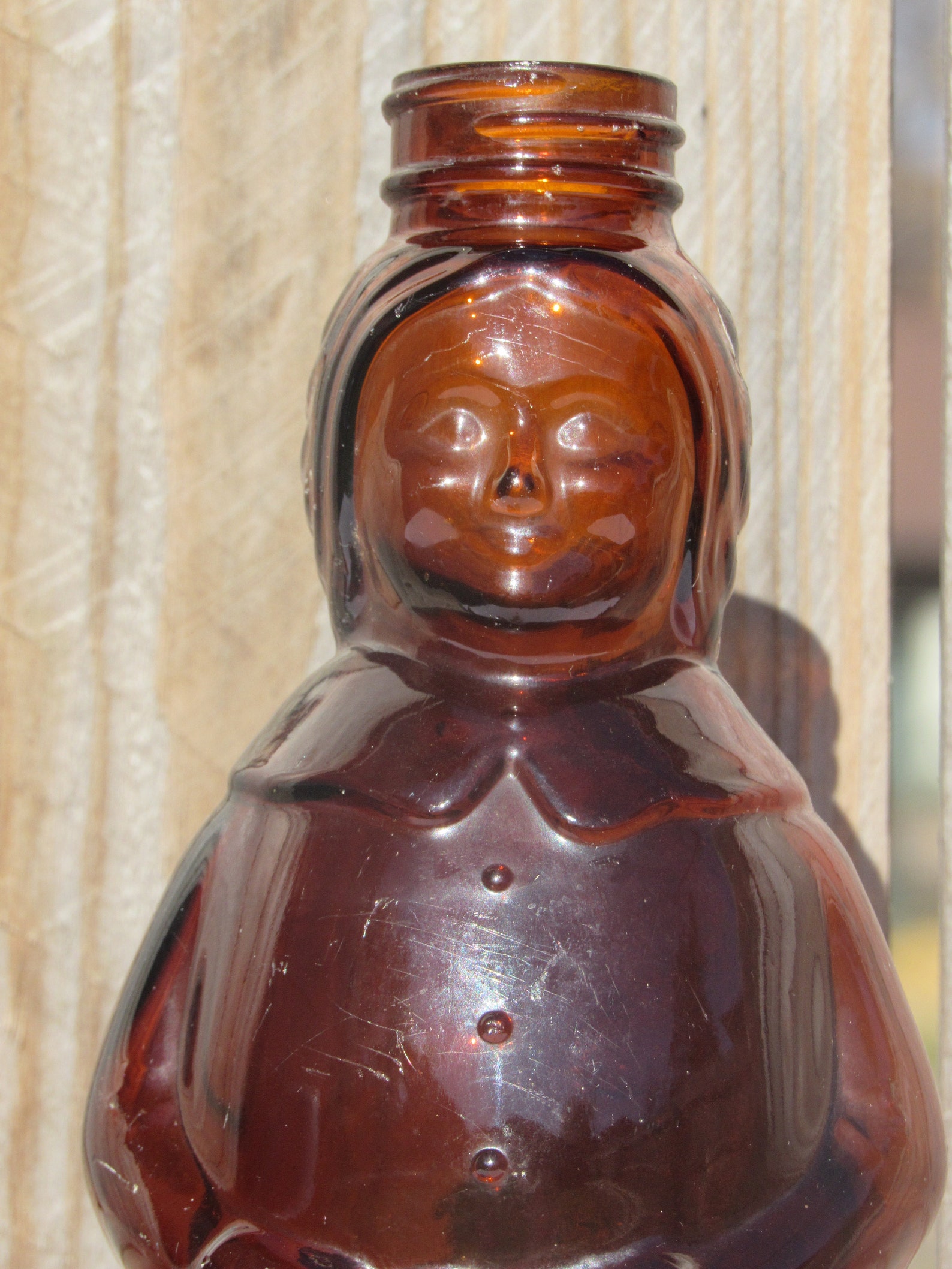 1971 Mrs Butterworth Bottle Vintage Amber Glass Syrup Bottle Etsy