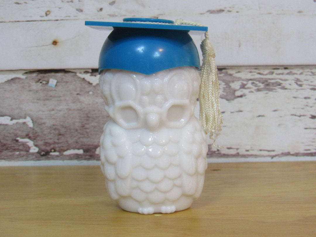 VTG Sweet Honesty Cologne by Avon in White Class Owl Shaped Bottle