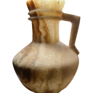 New Exaptational Museum Replica Handcrafted Alabaster Vase By Kemet Art
