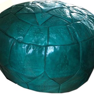 Egyptian Moroccan Genuine Leather Ottoman Pouf Cover XL { EMPTY }