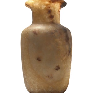Museum Replica Beautiful Egyptian Hand Carved Alabaster Vase 10x7 inches