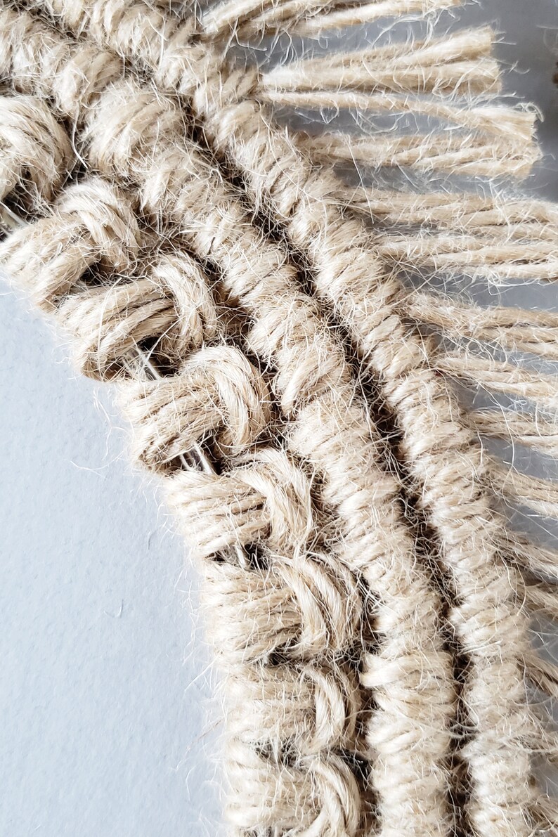 Macrame Circle Decor Macrame Jute Decor Jute Macrame Wall Etsy