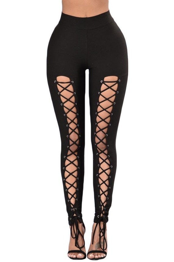 lace up leggings