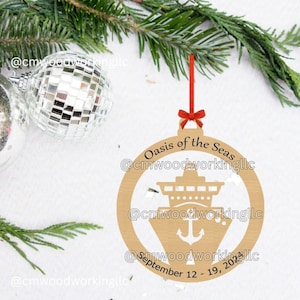 OASIS Cruise Ornament/Christmas Ornaments/Cruise Gifts/Ornament/Personalized Gift/Cruise Ship Ornament/Christmas Gifts/Family Cruise
