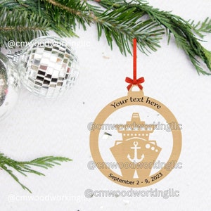 Custom Cruise Ornament/Christmas Ornaments/Cruise Gifts/Ornament/Personalized Gift/Cruise Ship Ornament/Christmas Gifts/Family Cruise