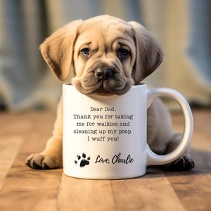 Dog Dad Mug, Best Dog Dad Ever Coffee Cup, Personalized Gift For Dad, Pet Lover Gift For Him, Husband Present For Dog Dad
