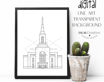 Burley Idaho Temple Line Drawing, LDS Temple Clip Art,  Coloring Page, Embroidery, Temple Sealing Insert, Line Art, Cricut