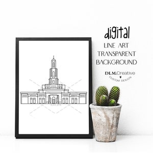 Tallahassee Florida Temple Linie Zeichnung LDS Tempel Tempel Clip Art Tempel Stickerei Tempel Malseite Tempel Versiegelung Einsatz