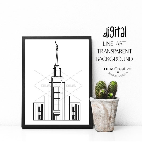 Twin Falls Idaho Temple Line Drawing LDS Temple Temple Clip Art Temple Embroidery Temple Coloring Page Temple Sealing Insert