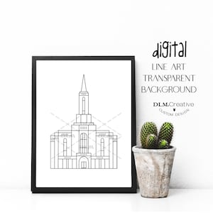 Lindon Utah Temple, Line Drawing, LDS, Temple Clip Art, Embroidery, Coloring Page, Sealing Insert, LDS Invitation