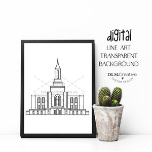 Orem Utah Temple, Line Drawing, LDS Clip Art, Embroidery, Coloring Page, Sealing Insert, Utah Temples, LDS Invitation