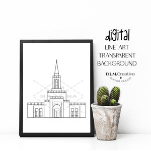 Elko Nevada Temple Line Drawing LDS Temple Temple Clip Art Temple Broderie Temple Coloriage Page Temple Insertion d'étanchéité