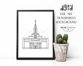 Draper Utah Temple Line Drawing LDS Temple Temple Clip Art Temple Embroidery Temple Coloring Page Temple Sealing Insert