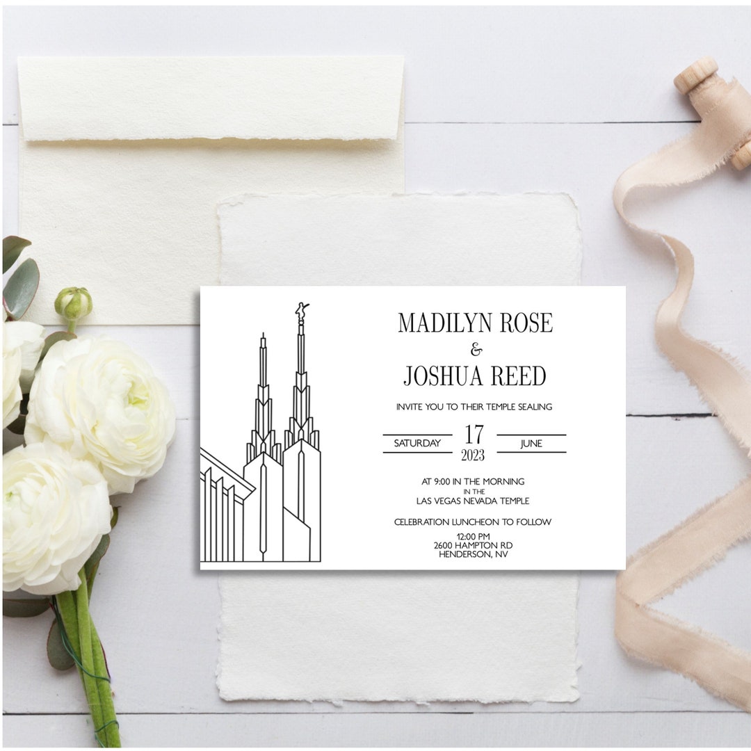 Temple Sealing Insert, Editable Template, LDS Temple Sealing, LDS