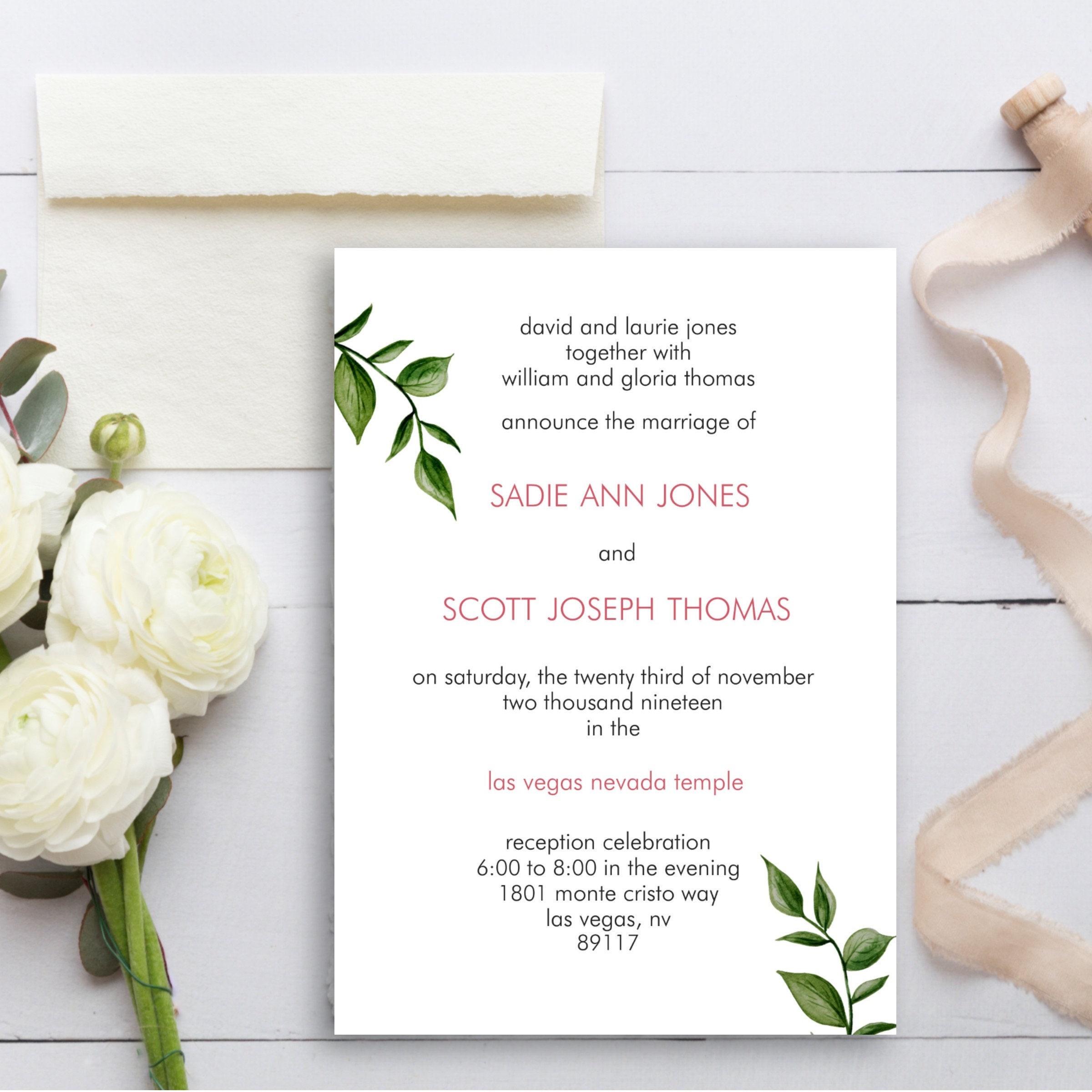 LDS Temple Wedding Invitation Temple Sealing Invitation Temple Etsy