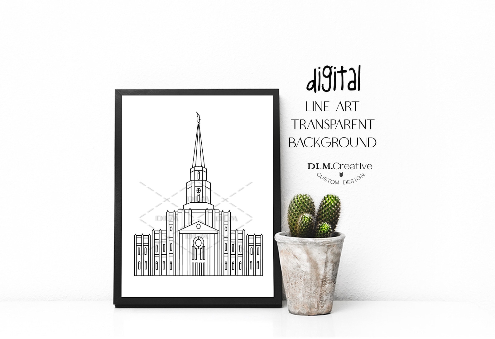 Houston Texas Temple Line Drawing LDS Temple Temple Clip Art Temple ...