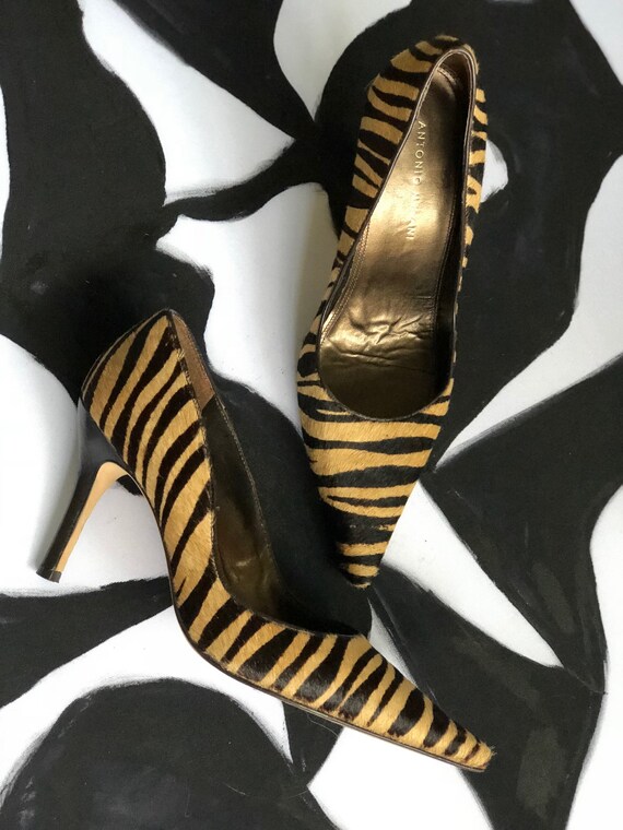 tiger striped heels