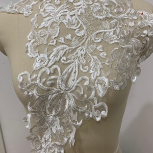 High-End gestickte Spitze, Baumwolle gestickte Knospe trimmen, Spitze Hochzeit Spitzenbesatz, Brautspitze Schleier
