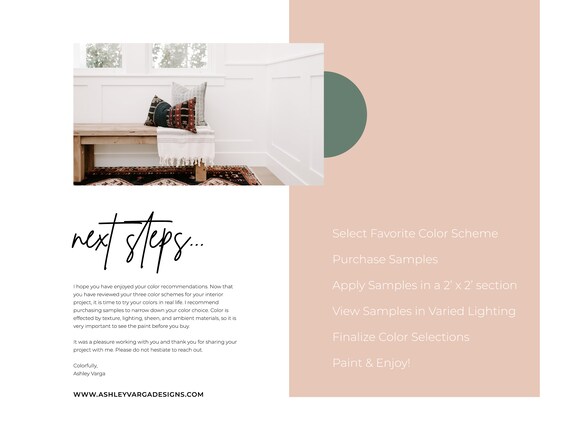 Whole Home Custom Color Report Online Color Consultation Etsy