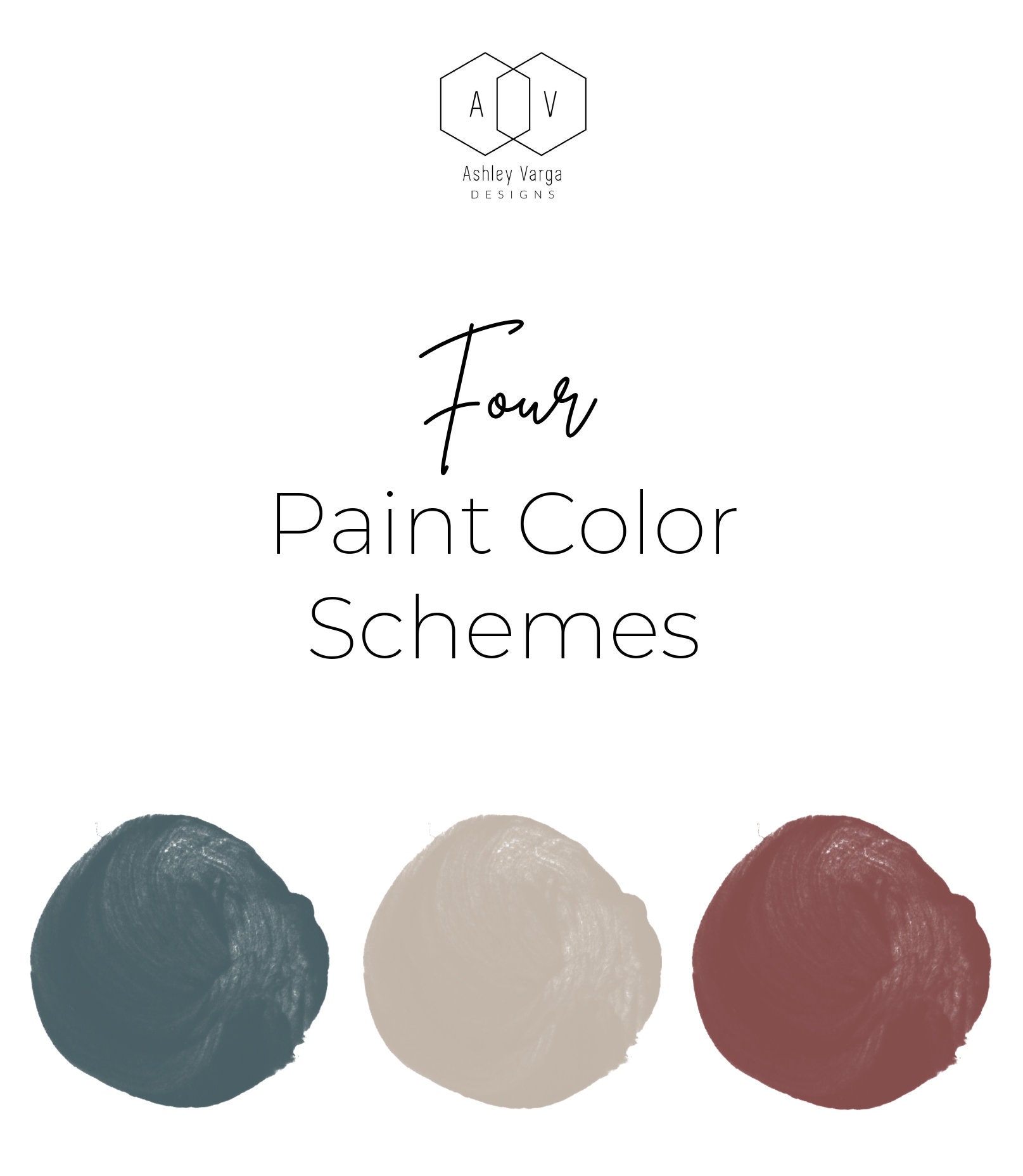 Dusty Red Color Palette Inspiration Home Interior Graphic Etsy