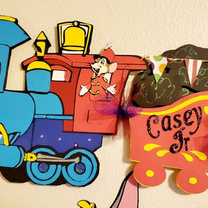 Casey Jr Train, Dumbo Happy Birthday Banner, Timothy Q Mouse, Birthday ...