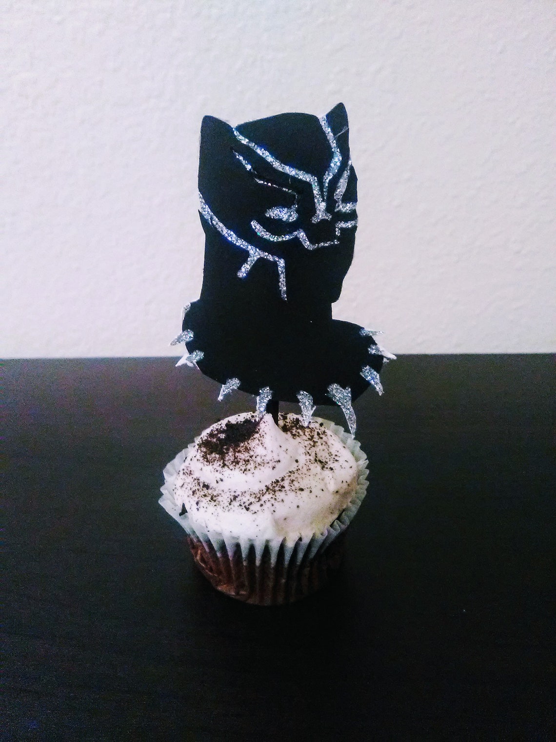 Black Panther Cupcake Toppers the Avengers Party Black - Etsy