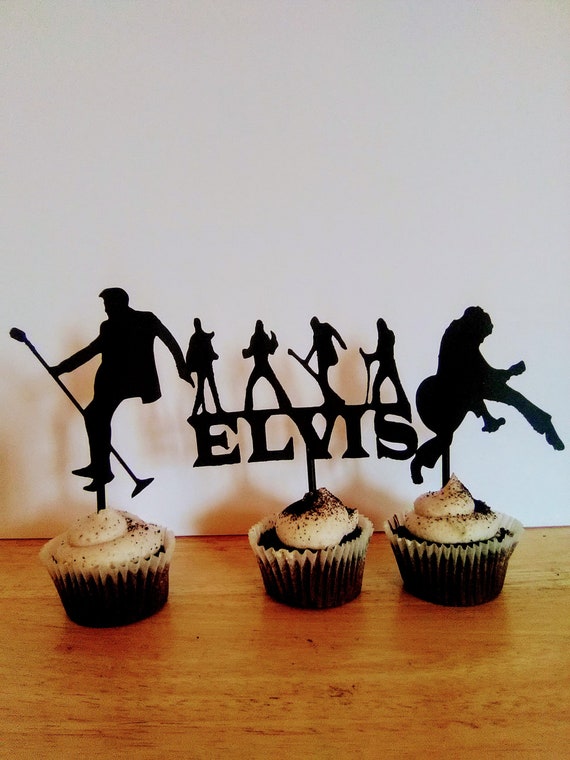 Elvis Presley Personalised Icing Cake Topper Birthday party decoration The King
